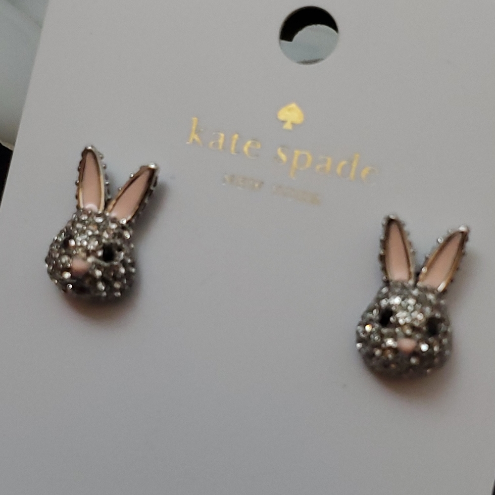 NWT Kate Spade Make Magic Bunny Stud Earrings